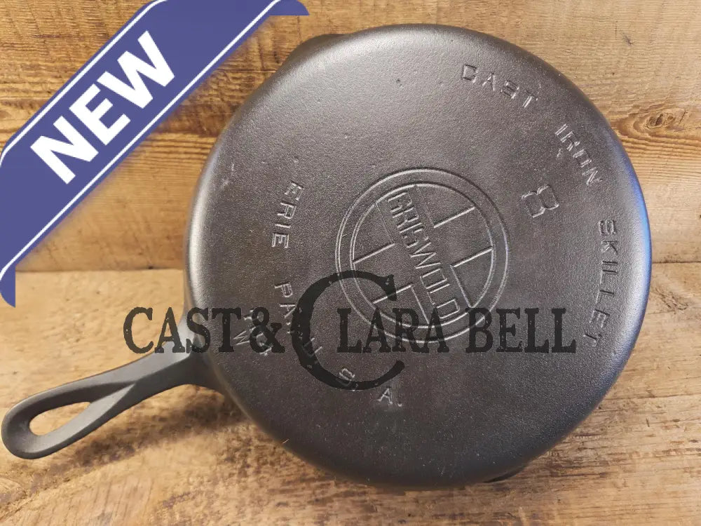 Gorgeous 1930’s Griswold #8 Cast Iron Skillet with Large Block Logo 704 W Skillet
