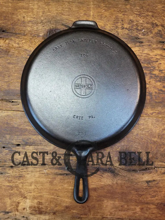 Gorgeous! 1940’S Griswold #108 Skillet Griddle Small Block Logo C/N 201. Great For Everyday Flat