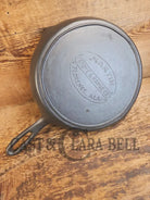 Gorgeous and harder to find Martin Stove & Range No. 7 Skillet Griddle with Hamburger Logo. Versatile restored and