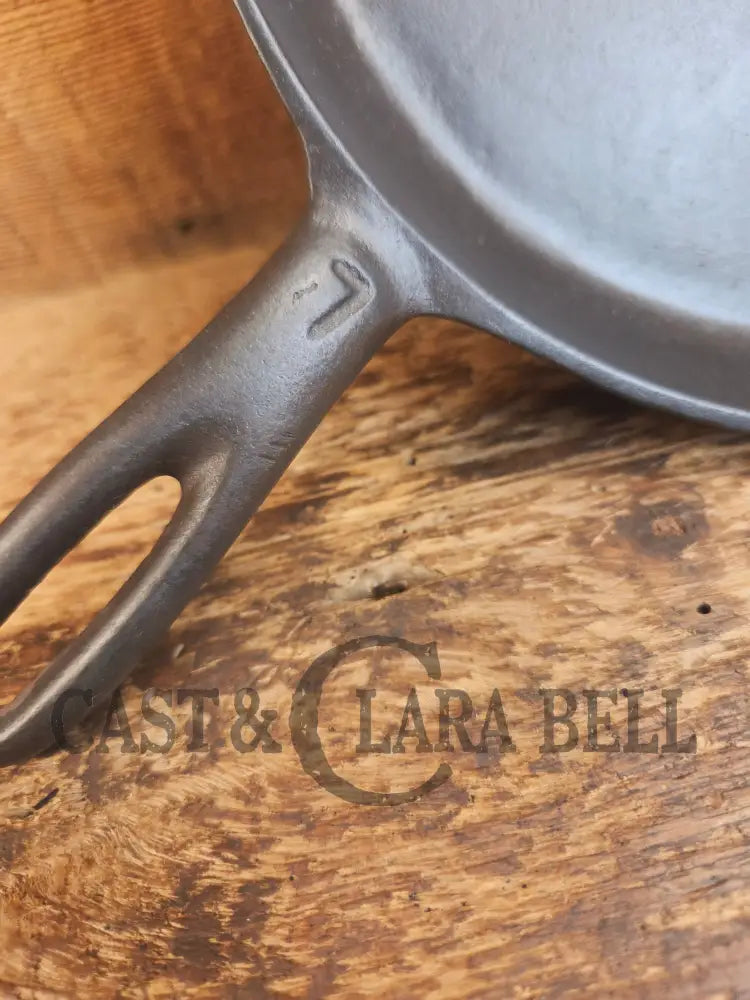 Gorgeous and harder to find Martin Stove & Range No. 7 Skillet Griddle with Hamburger Logo. Versatile restored and