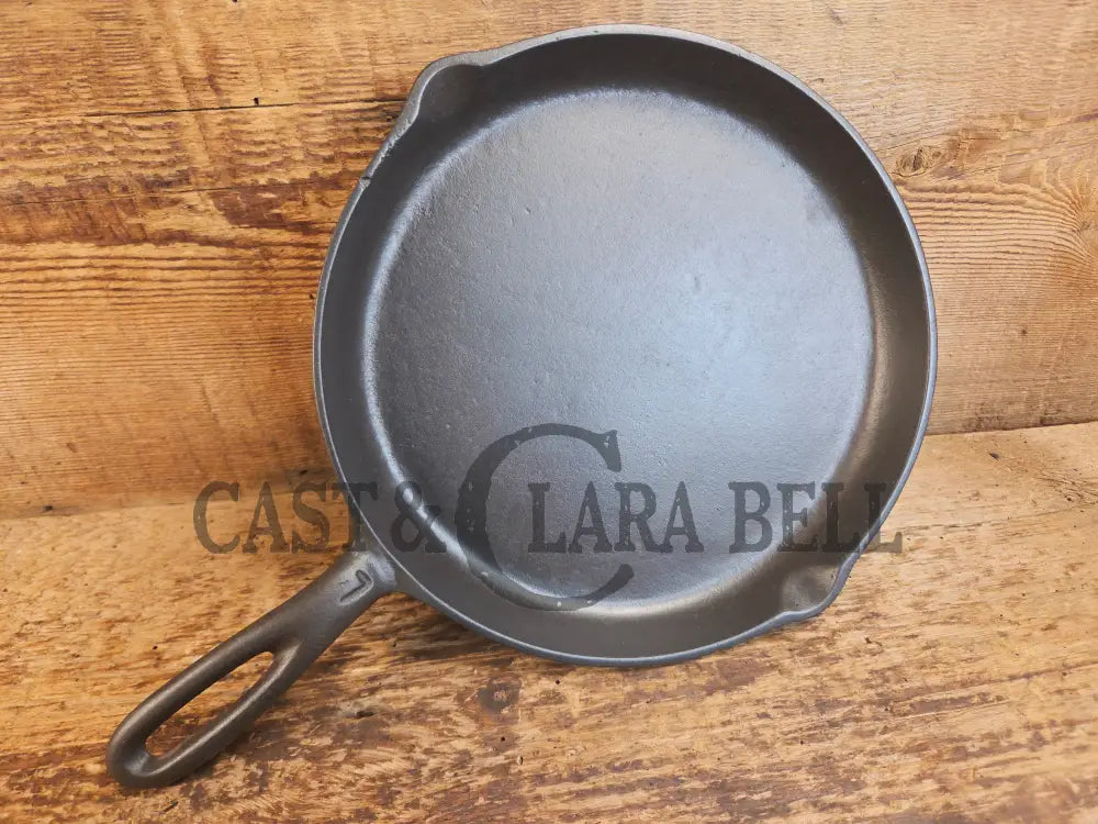 Gorgeous and harder to find Martin Stove & Range No. 7 Skillet Griddle with Hamburger Logo. Versatile restored and