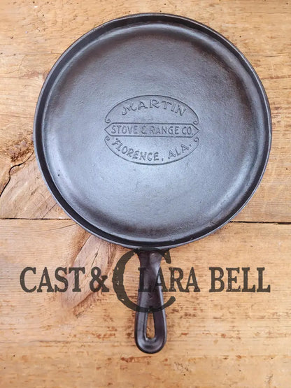 Gorgeous And Harder To Find Martin Stove & Range No. 8 Skillet Griddle With Hamburger Logo.