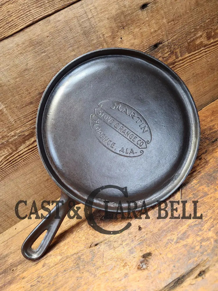 Gorgeous And Harder To Find Martin Stove & Range No. 8 Skillet Griddle With Hamburger Logo.