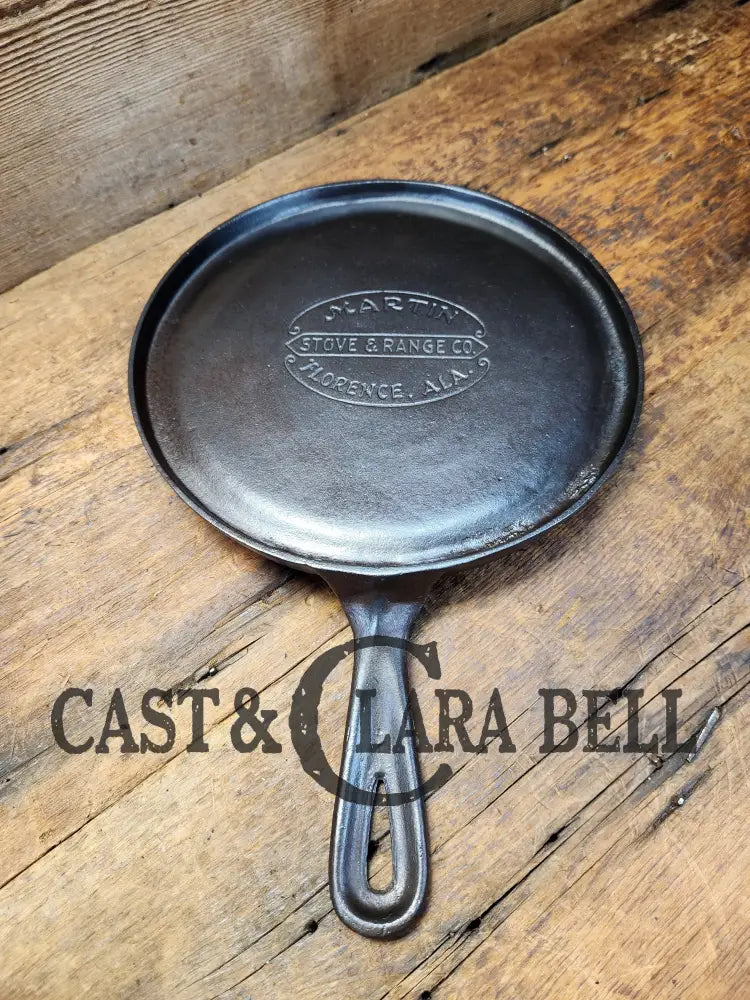 Gorgeous And Harder To Find Martin Stove & Range No. 8 Skillet Griddle With Hamburger Logo.