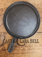 Gorgeous and harder to find Martin Stove & Range No. 8 Skillet Griddle with Hamburger Logo. Versatile restored and