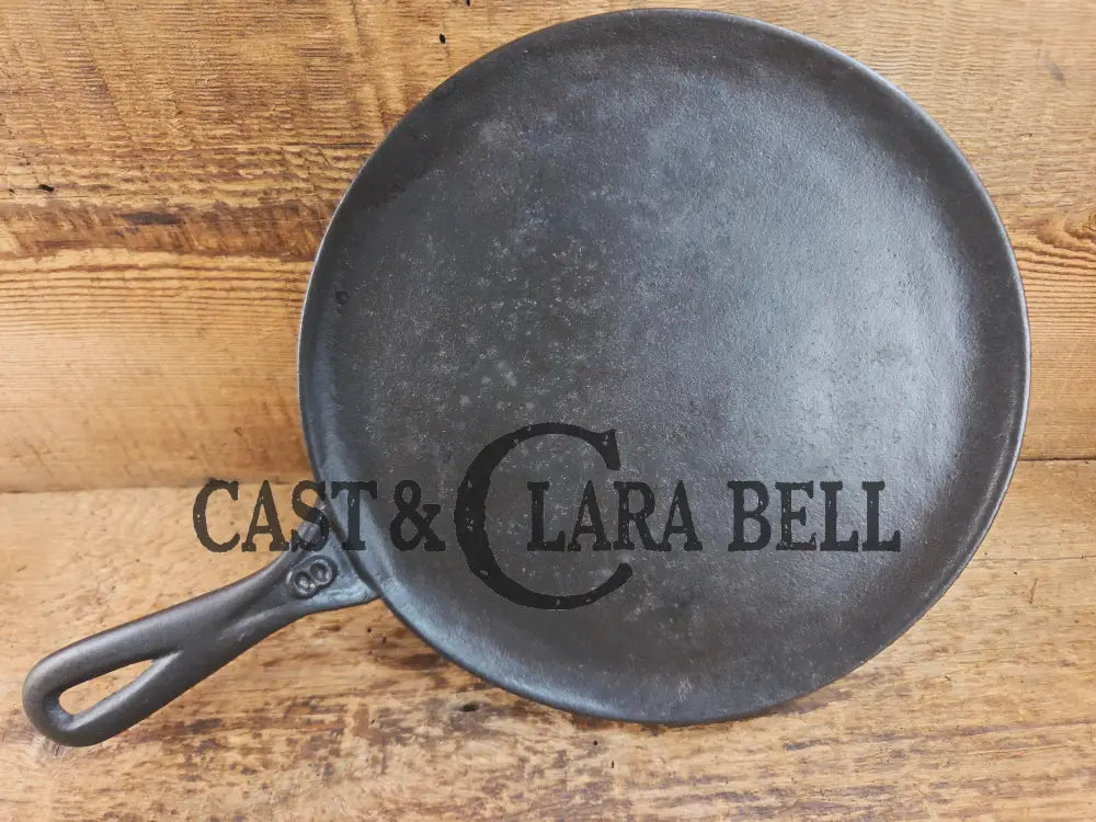 Gorgeous and harder to find Martin Stove & Range No. 8 Skillet Griddle with Hamburger Logo. Versatile restored and