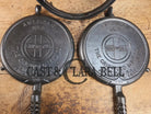 Gorgeous and the biggest made! Hard to Find 1930’s Griswold #9! waffle iron with short base. 316/317 Paddles matching