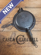 GORGEOUS! Awesome 1920’s Slant Log Griswold #8 Waffle Iron 314/313 with Fully marked Base 327. Ready to make crispy