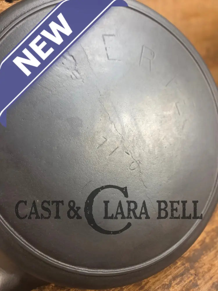Gorgeous Big Bacon Skillet HTF 1890’s 6th Series Erie (Griswold) #11 717 Cast Iron Skillet Skillet