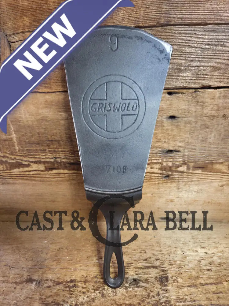 Gorgeous custom made #9 710 A Griswold Cast Iron Spatula. Reclaimed 1910’s Griswold Slant ERIE skillet. Awesome gift