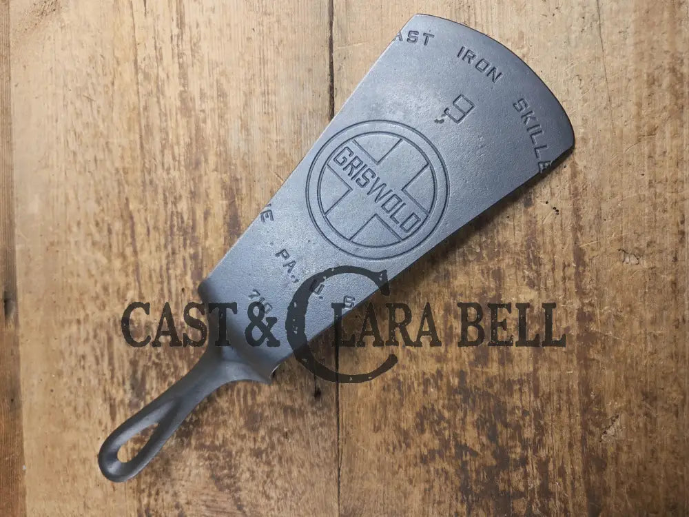 Gorgeous custom made #9 710 Griswold Cast Iron Spatula. Reclaimed 1910’s Griswold Slant ERIE skillet. Awesome gift for