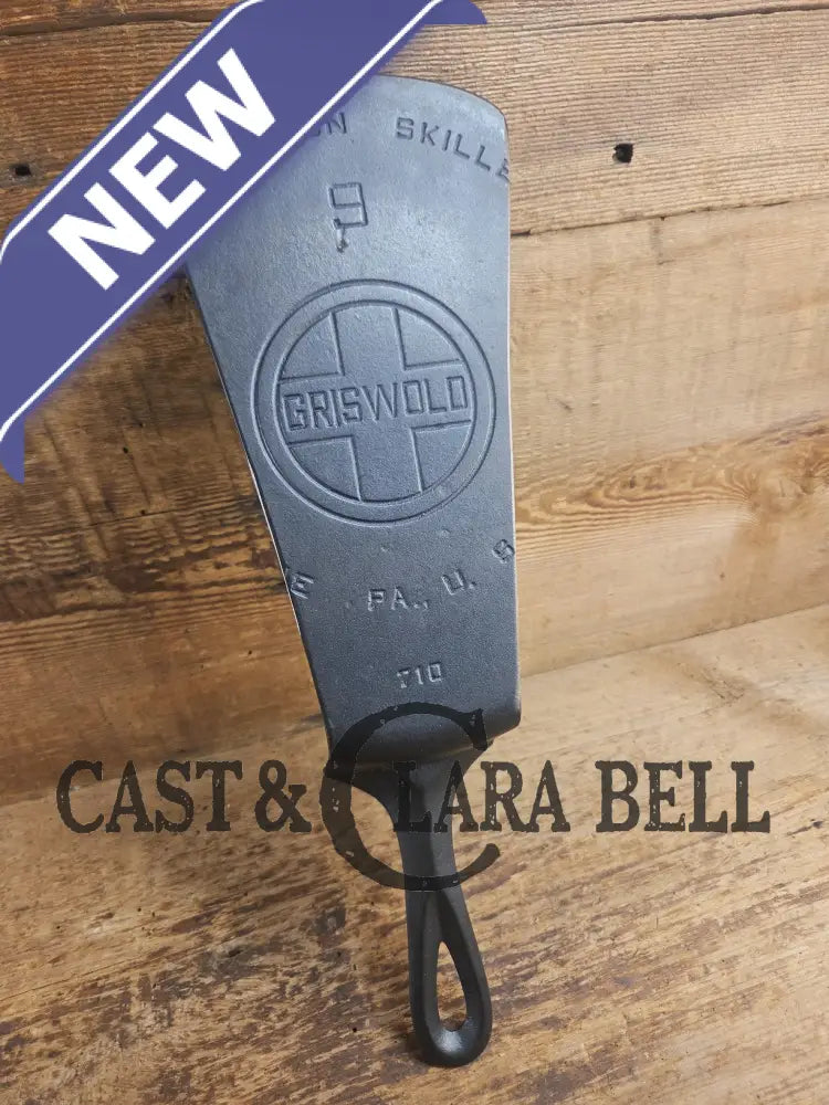 Gorgeous custom made #9 710 Griswold Cast Iron Spatula. Reclaimed 1910’s Griswold Slant ERIE skillet. Awesome gift for