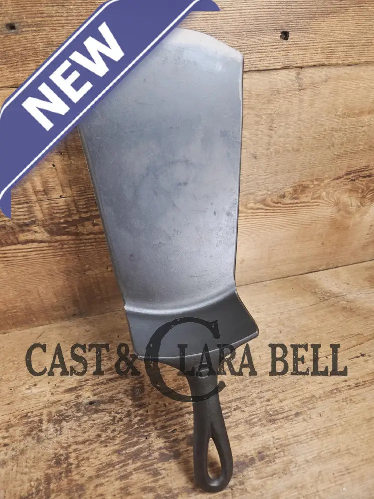 Gorgeous custom made #9 710 Griswold Cast Iron Spatula. Reclaimed 1920’s Griswold Large Block Smooth Bottom skillet.