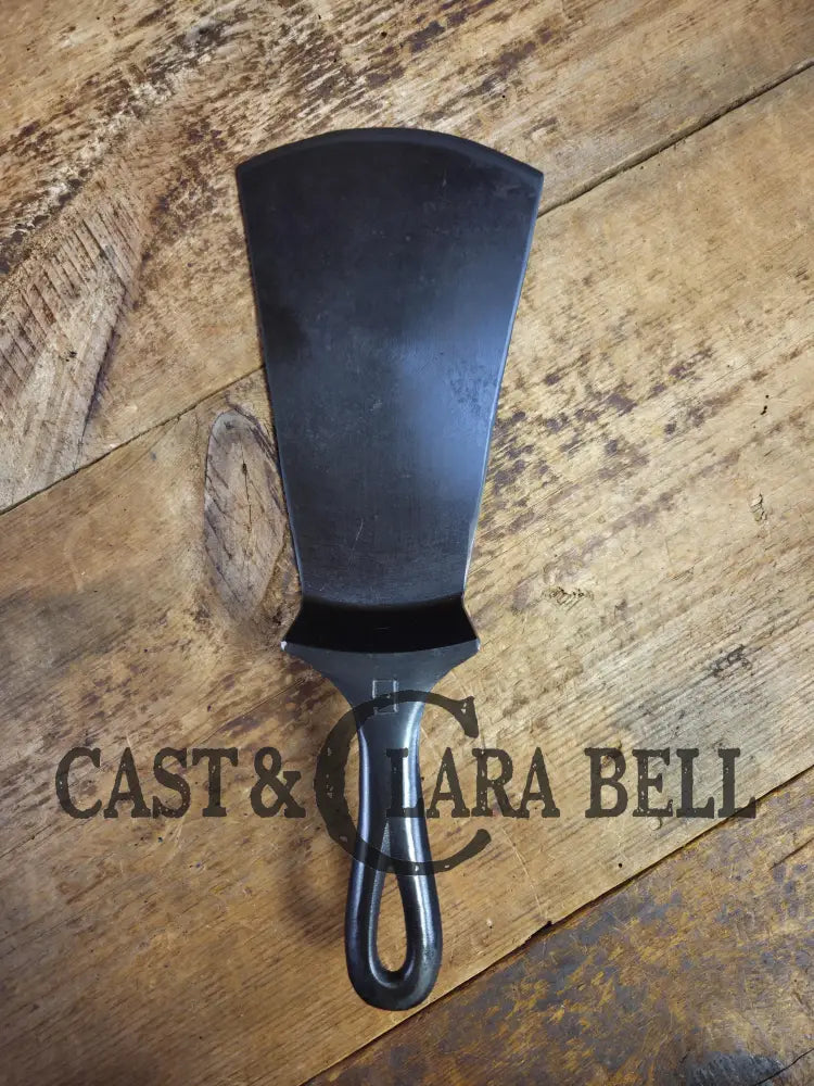Gorgeous custom made #9 710 Griswold Cast Iron Spatula. Reclaimed 1920’s Griswold Large Block Smooth Bottom skillet.