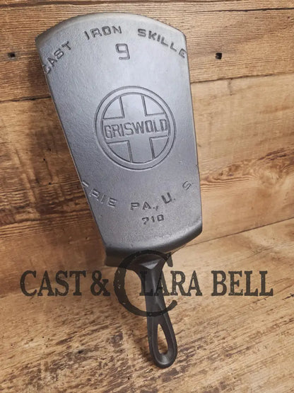 Gorgeous custom made #9 710 Griswold Cast Iron Spatula. Reclaimed 1920’s Griswold Large Block Smooth Bottom skillet.