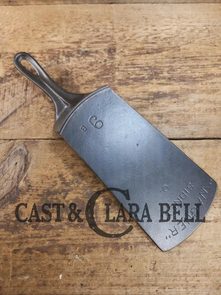 Gorgeous custom made Wagner Cast Iron Skillet Spatula. From an 1800’s ’Arc Straight’ Wagner Skillet. AMAZING