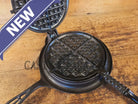 GORGEOUS. Early 1900’s Griswold New American No. 8 Waffle Iron with Low Base 976 C/977 C - Waffle Iron