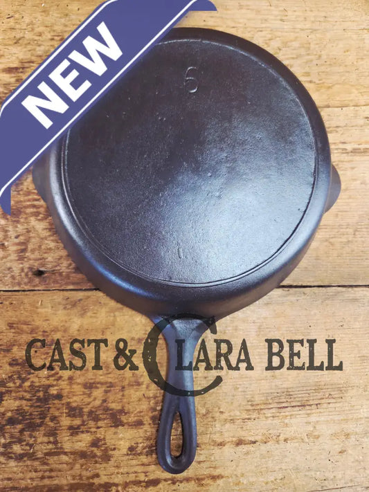 Gorgeous Early 1900’s Lodge #6 Skillet with Single Notch Heat Ring with ’I’ makers mark. Not an easy one to find.