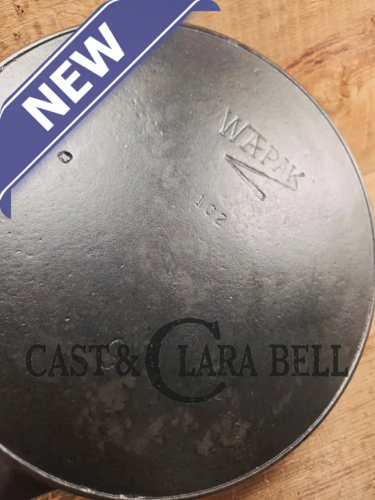 Gorgeous early 1900’s Wapak #9 (#102) cast iron skillet. Made with Erie pattern restored and Ready to Use! Skillet