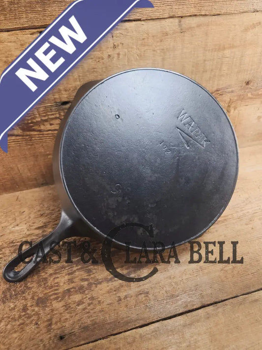 Gorgeous early 1900’s Wapak #9 (#102) cast iron skillet. Made with Erie pattern restored and Ready to Use! Skillet