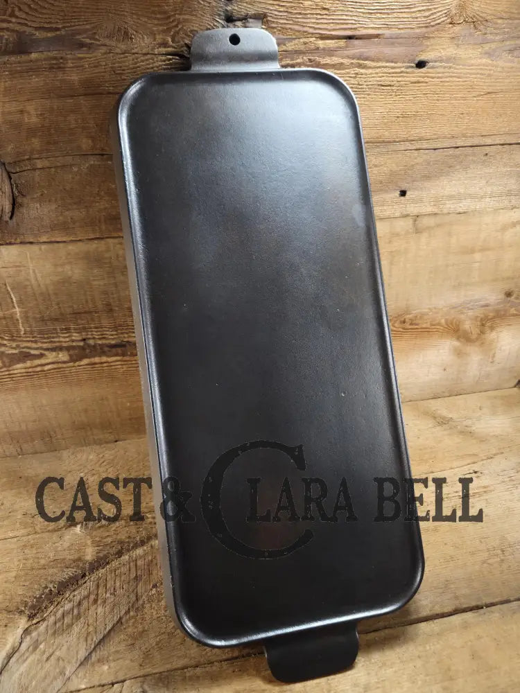 Gorgeous early 1910’s hard to find Griswold Long Griddle with Slant Logo EPU 745 A. Perfect for pancakes and grilled