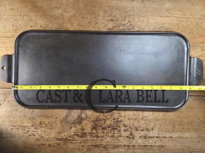 Gorgeous early 1910’s hard to find Griswold Long Griddle with Slant Logo EPU 745 A. Perfect for pancakes and grilled