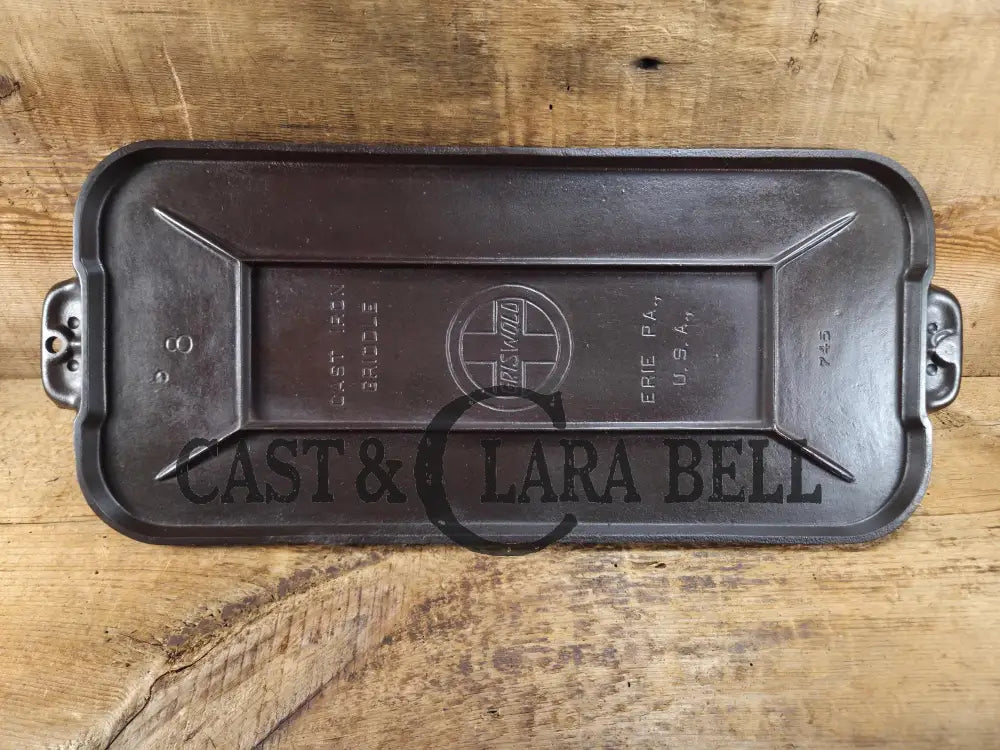 Gorgeous early 1910’s hard to find Griswold Long Griddle with Slant Logo EPU 745 A. Perfect for pancakes and grilled