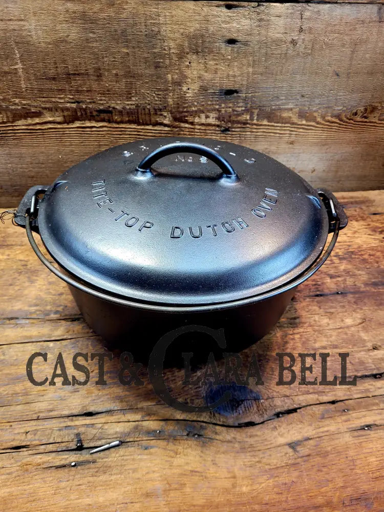 Gorgeous Fully Marked! 1920’S Griswold No. 9 Tite-Top Cast Iron Dutch Oven 834 B. Low Dome Lid