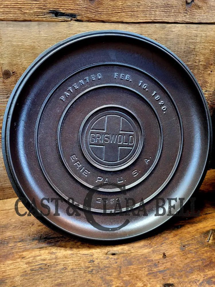 Gorgeous Fully Marked! 1920’S Griswold No. 9 Tite-Top Cast Iron Dutch Oven 834 B. Low Dome Lid