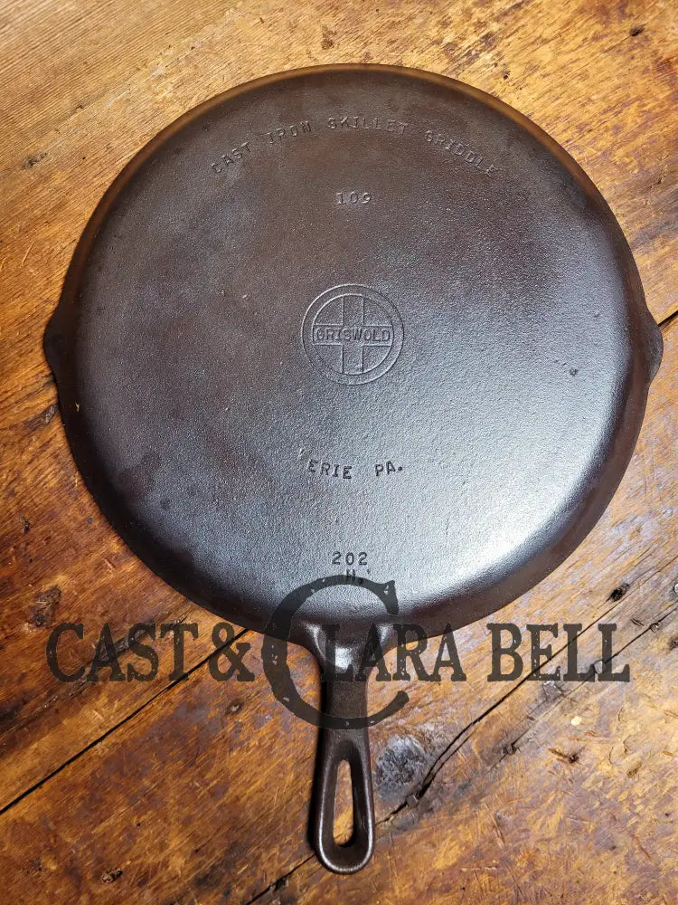Gorgeous. Griswold #109 Cast Iron Skillet Griddle With Small Block Logo 202 Bakeware