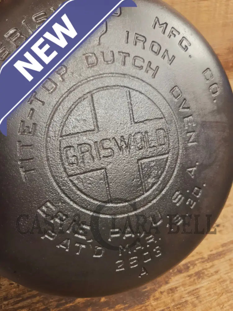 GORGEOUS. Griswold #7 fully marked Tite-Top Dutch Oven 2603 high dome fully marked lid 2604 - Dutch Ovens Trivets &