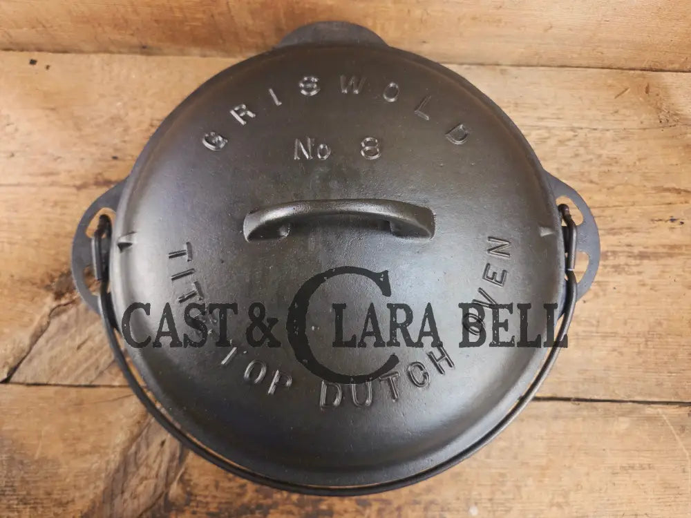Gorgeous Griswold #8 Tite-Top Dutch Oven Erie PA USA p/n 1278 B with Button Top Logo Lid. Great for soups stews and