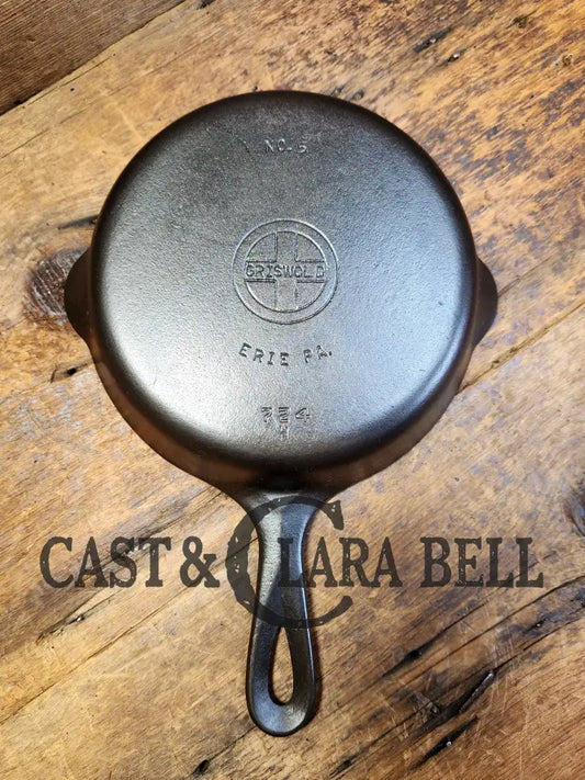 Gorgeous! Griswold No. 5 Cast Iron Skillet With Small Block Logo And Smooth Bottom 724 H