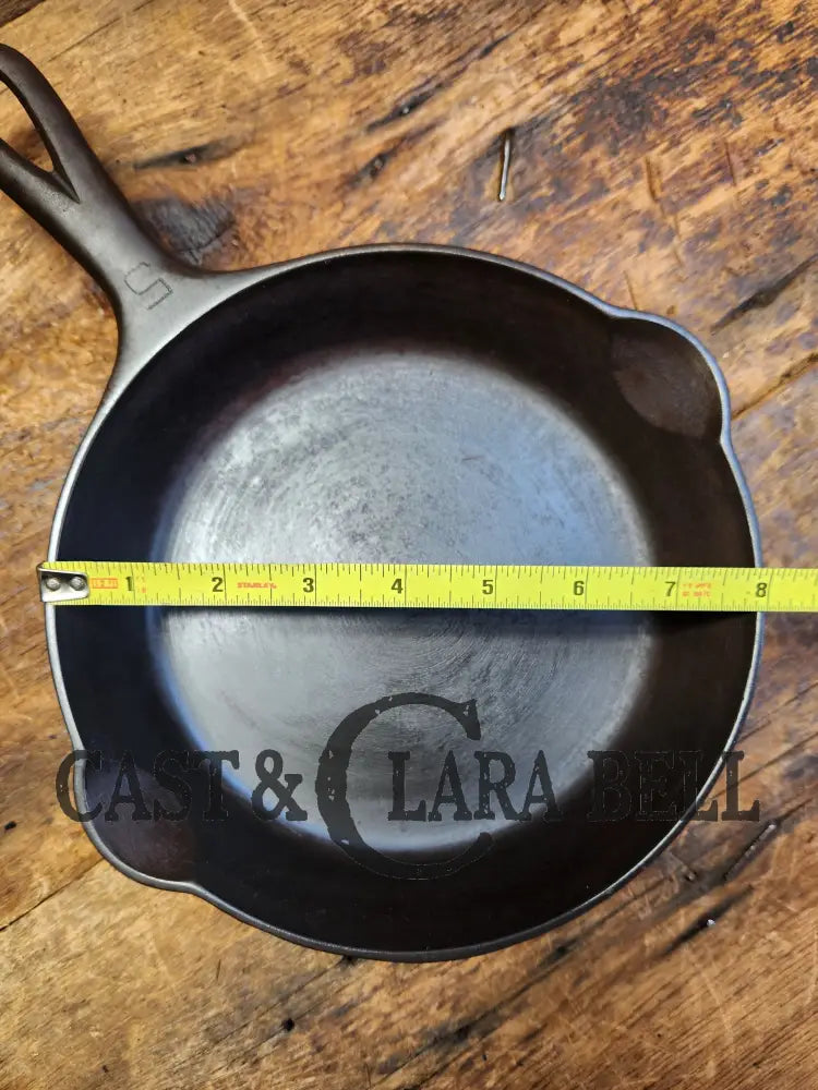 Gorgeous! Griswold No. 5 Cast Iron Skillet With Small Block Logo And Smooth Bottom 724 H