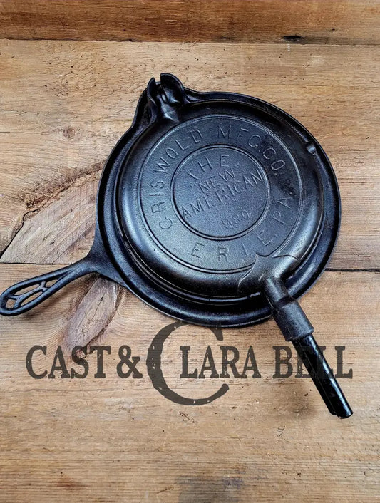 Gorgeous! Hard To Find Early 1900’S (Erie Logo Era) Griswold New American Style #9 Waffle Iron!