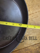 GORGEOUS! Hard to find huge #12 Wapak straight block bacon skillet w/ Wagner Arc Ghost mark. One of a kind piece for