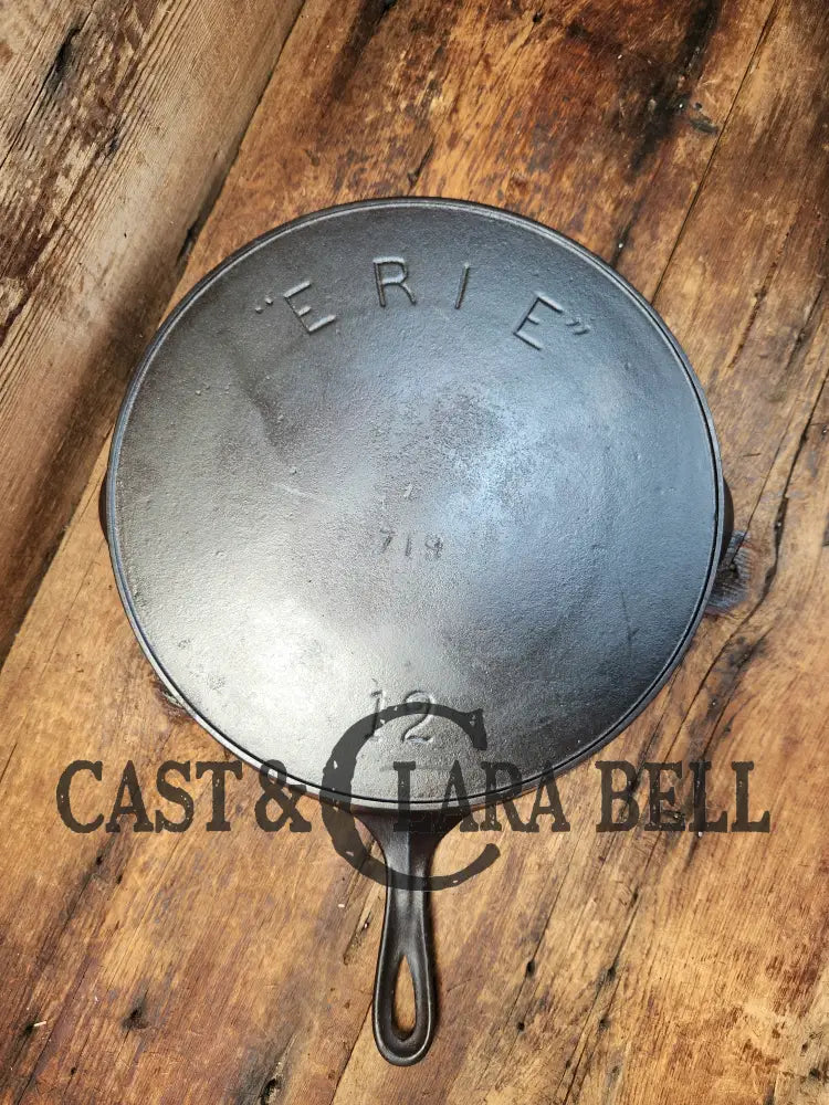 Gorgeous! Htf 1890’S Third Series Erie (Griswold) #12 Cast Iron Skillet. Huge!! Skillet