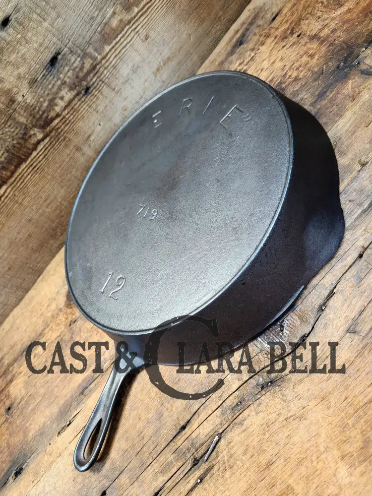 Gorgeous! Htf 1890’S Third Series Erie (Griswold) #12 Cast Iron Skillet. Huge!! Skillet