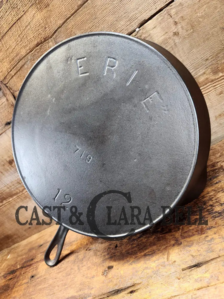 Gorgeous! Htf 1890’S Third Series Erie (Griswold) #12 Cast Iron Skillet. Huge!! Skillet