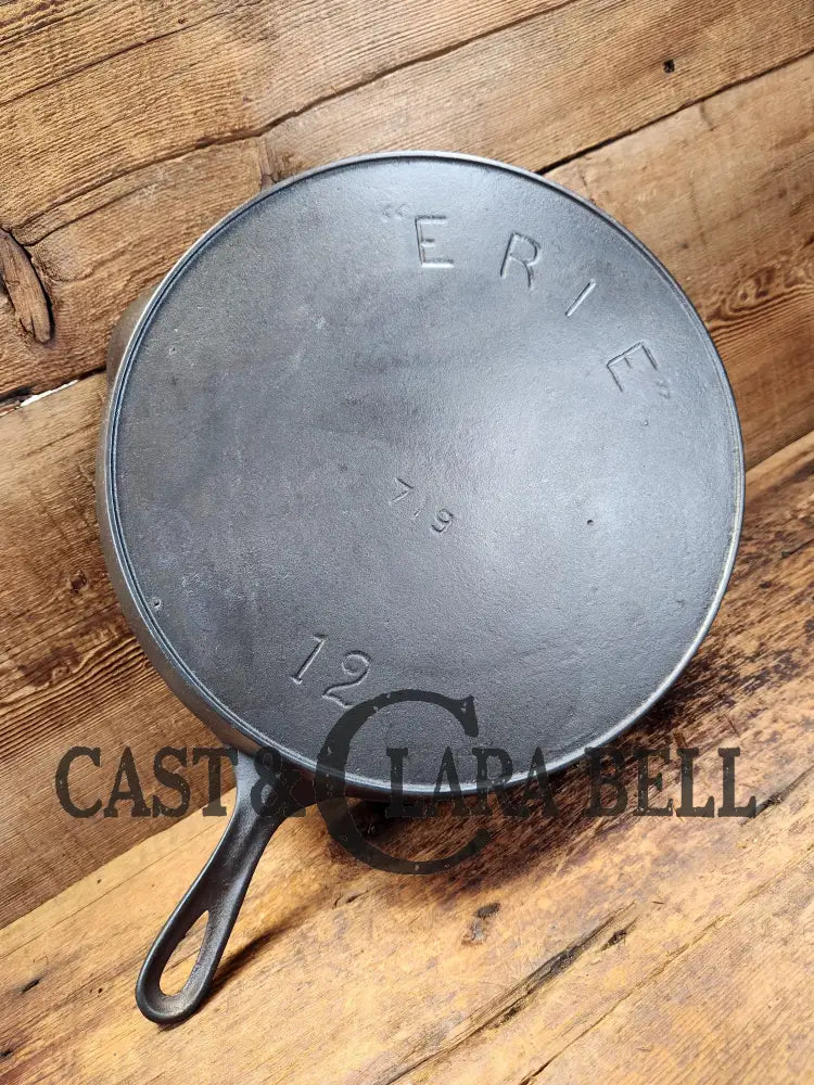 Gorgeous! Htf 1890’S Third Series Erie (Griswold) #12 Cast Iron Skillet. Huge!! Skillet