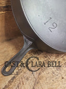 Gorgeous! HTF 1890’s Third Series Erie (Griswold) #12 Cast Iron Skillet. The biggest made in the series Skillet