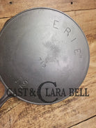 Gorgeous! HTF 1890’s Third Series Erie (Griswold) #12 Cast Iron Skillet. The biggest made in the series Skillet