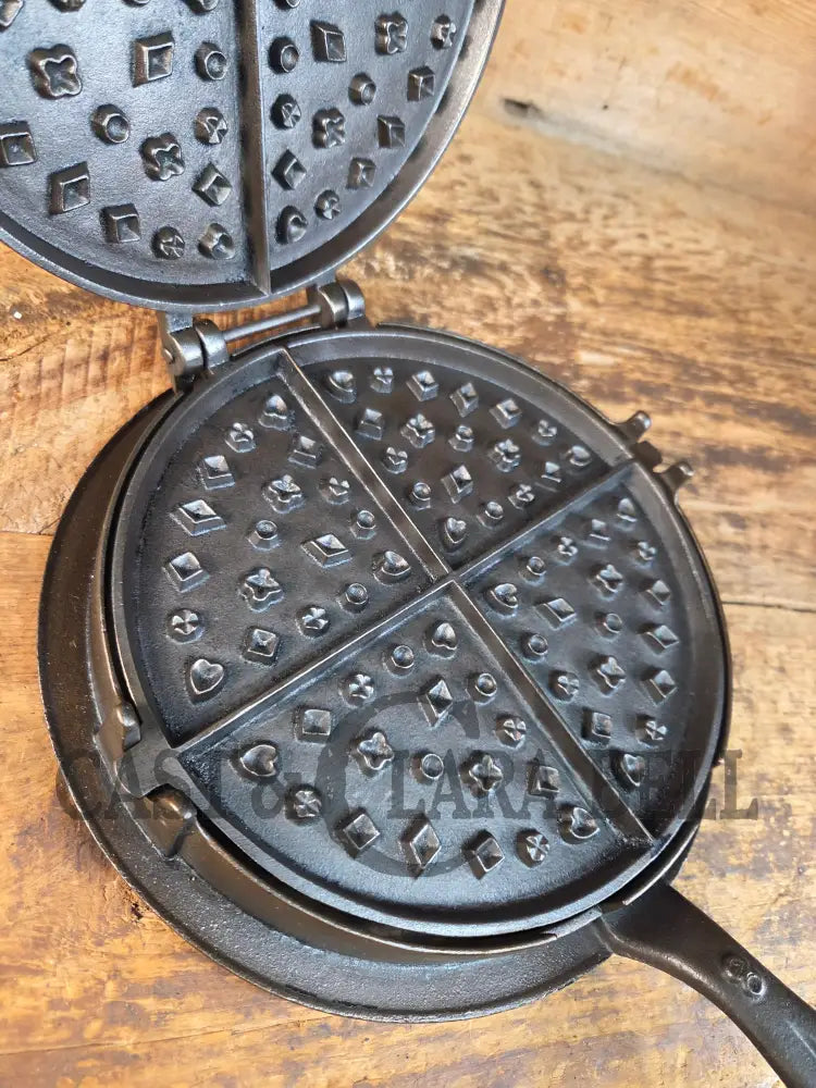 GORGEOUS late 1800’s Orr Painter & Co. style Unknown Maker Waffle Iron - Waffle Iron