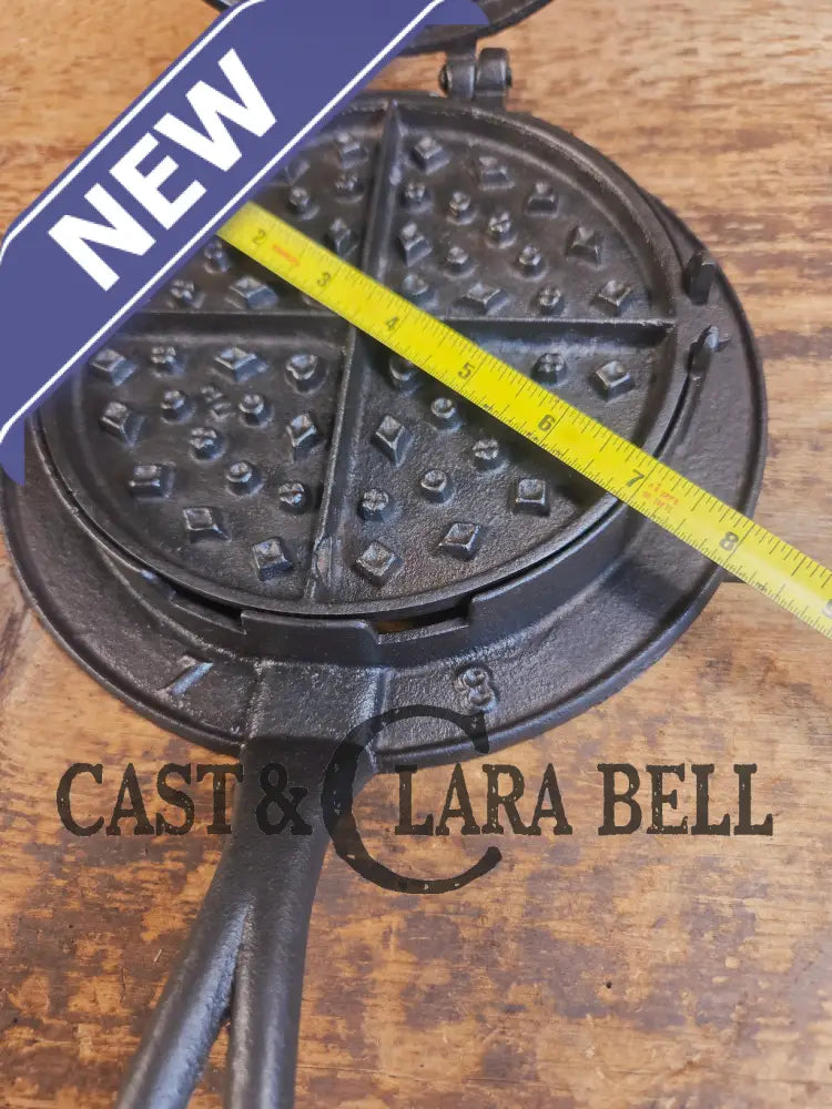 Gorgeous! Mid 1800’s #8-9 Decorative A&J Cox Inc Philadelphia PA cast waffle iron - Waffle Iron