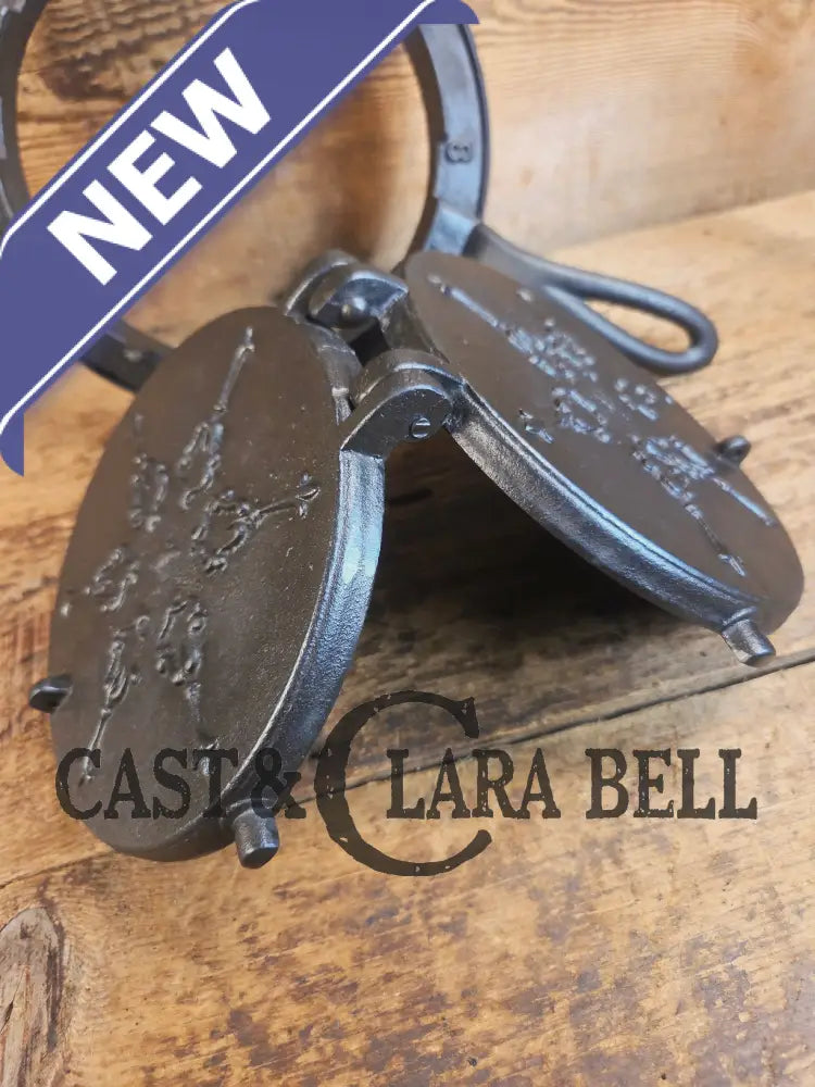 Gorgeous! Mid 1800’s #8-9 Decorative A&J Cox Inc Philadelphia PA cast waffle iron - Waffle Iron