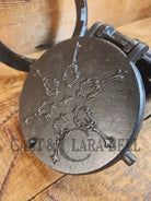 Gorgeous! Mid 1800’s #8-9 Decorative A&J Cox Inc Philadelphia PA cast waffle iron - Waffle Iron