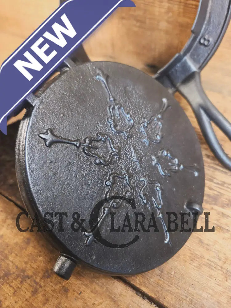 Gorgeous! Mid 1800’s #8-9 Decorative A&J Cox Inc Philadelphia PA cast waffle iron - Waffle Iron