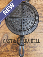 Gorgeous! Mid 1800’s #8-9 Decorative A&J Cox Inc Philadelphia PA cast waffle iron - Waffle Iron