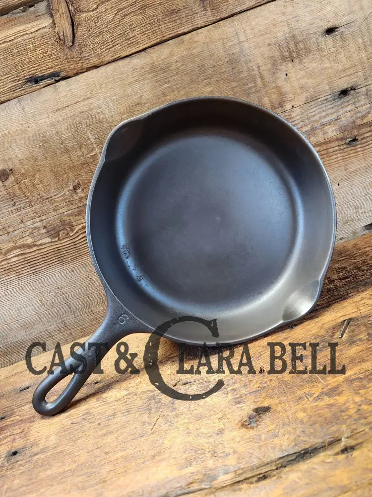 Gorgeous Mint 1930’S Wagner Ware #6 Cast Iron Skillet With Smooth Bottom 1056