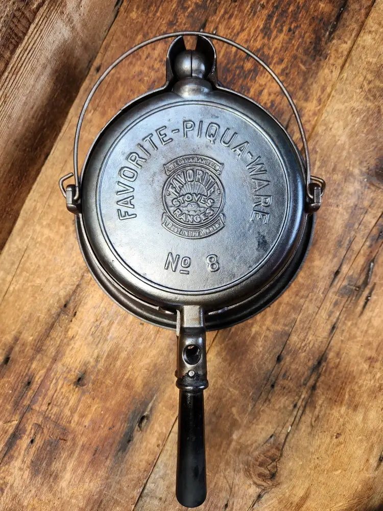 Gorgeous Original Complete Favorite Piqua Tall Base Waffle Iron. Est 1920’S And Makes Crispy